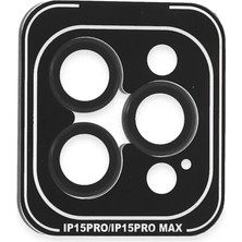 Nacario Iphone 15 Pvd Metal Kamera Lens - Siyah