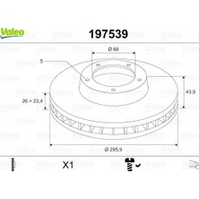 Valeo Depomix Ön Fren Aynasi Renault Laguna Iii 07 15 Megane Iii 09 15 Scenic Iii 09 16 Latitude 11 Fluence 12 296X26 Hali 5 Delik