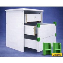 Eymen Yapı Pratikmen Çekmece Yüzü Boşluk ve Tutma Aparatı Metal 2 Li Paket