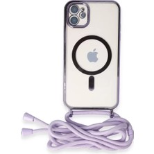 Nacario Newface Iphone 11 Kılıf Divo Askılı Magsafe Kapak - Lila