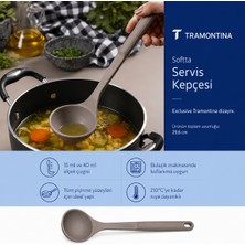 Tramontina Softta Silikon Metal Gövdeli  Servis Kepçesi Gri Bpa Içermez