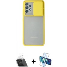 Pileli Store Pilelistore™ Galaxy A52 Kılıf Vadi Çizgi - Siyah 3D Antistatik Seramik Nano Ekran Koruyucu + Kamera Lens Koruma Cam - Sf