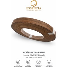 Mobilya Kenar Bant 20 mm x 10 Metre Ceviz Ütü Bantı Melamin Kenar Bandı