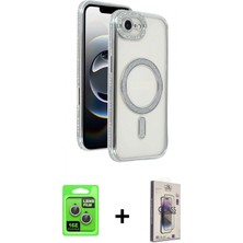 Marsilyan™- iPhone 16E Kılıf Zirve Doku Prime - Siyah Bilvis 3D Cam Ekran Koruyucu + Raze Metal Kamera Lens - Gs