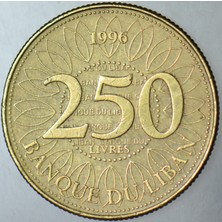 Banknoting Lübnan 250 Lıvre 1996.