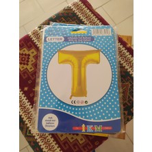 İkm Balon T Harf Balon Gold Renk