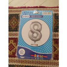 İkm Balon 8 Rakam Silver Balon