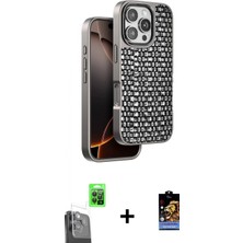 Marsilyan™- iPhone 12 Pro Max Kılıf Ahenk Klasik - Şeffaf Temperli Cam Ekran Koruyucu + Renkli Kamera Lens Koruma Cam - Yl