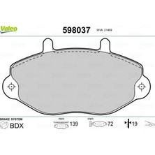 Valeo Depomix On Fren Balatasi Transit T15 93 00 Fte Kirmizi Kutu