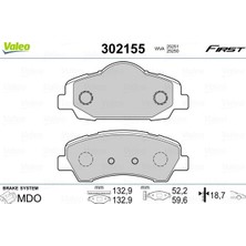 Valeo Depomix Ön Fren Balatasi Peugeot P301 12 P308 13 Citroen C-Elysee 12 C4 14 266MM