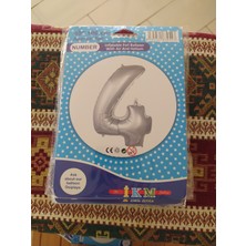 İkm Balon 4 Rakam Silver Balon