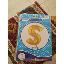 S Harf Balon Gold Renk