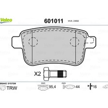 Valeo Depomix Fren Balatasi Arka Mercedes Citan W415 12 . Renault Kangoo Ii 09 Fte
