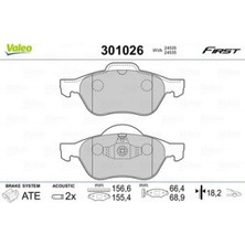 Valeo Depomix Ön Balata Megane Ii 02 Scenic Ii 02 Clio Iii 05 1.5dci 1.6 16V 2.0 16V