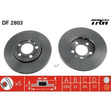 TRW Depomix Ön Fren Aynasi Golf Iv-Polo 01 Bora 99-05 Leon 99-06 Toledo Ii Ibiza Iv-V A3 96 256X22X5DLXHALI