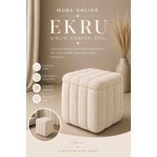 Muba Online Yeni Sezon Ithal Bouclé Kumaş ile Üretilmiş, Yumuşak Dokusu ve Modern Tasarımıyla Yaşam Alanlarınıza Lüks ve Konfor Katan Premium Puf.