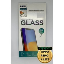 L'edoren Oppo Reno 4 Lite Uyumlu Temperli Tam Koruma Şeffaf Cam Ekran Koruyucu
