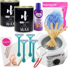 Kozmiss Ağda Isıtıcı Makine New Favor 800 ml Silver Konserve Sir Ağda Seti 9 Parça Tıraş Bıçaklı