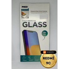 L'edoren Xiaomi Redmi 9c Uyumlu Temperli Tam Koruma Şeffaf Cam Ekran Koruyucu