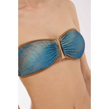 Ayyıldız 5620 Mavi Straplez Bikini Takımı