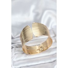Vice Avm Pirinç Gold Renk Levha Model Kadın Bileklik - TJ-BB8062 TG-1395 346237