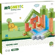 Snow Flake Magnetic Tiles Cubes 108 Parça