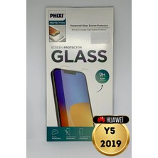 L'edoren Huawei Y5 2019 Uyumlu Temperli Tam Koruma Şeffaf Cam Ekran Koruyucu