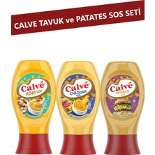 Calve Tavuk ve Patates Sos Seti 3’lü (Burger, Köri, Cheddar Sos)