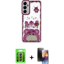 İlk El Grup Pilelistore™ Galaxy A15 4g Kılıf Çekirdek Asil - Siyah 3D Antistatik Mat Seramik Nano Ekran Koruyucu + Raze Metal Kamera Lens - Sh