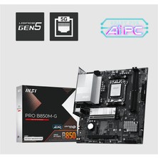 TeknoKapsül Msi B850M-G Ddr5 8200MT/S 1xhdmi 1xdp 2xm.2 USB Matx Am5 (Amd Am5 9000/8000/7000 Seri̇ Ile Uyuml