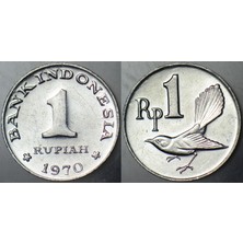 Banknoting Endonezya 1 Rupıah 1970 Kuş Temalı. Çilaltı+
