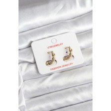 Vice Avm 14K Gold Renk Kaplama Burgu Model cm Kadın Küpe - TJ-BKP11402 TG-1395 346458