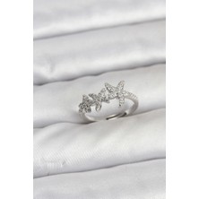 Vice Avm Pirinç Yıldız Model Gümüş Renk Kadın Yüzük - TJ-BYK3916 TG-1395 346556