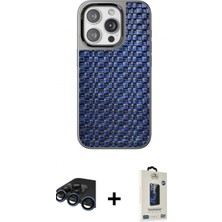 İlk El Grup Pilelistore™ iPhone 15 Pro Max Kılıf Siluet Form Serisi - Siyah Bilvis Hayalet Cam Ekran Koruyucu + Raze Metal Kamera Lens - Lt
