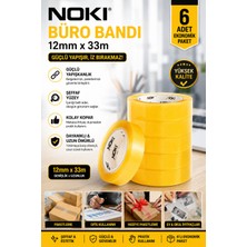 Anı Ofis Kırtasiye Şeffaf Büro Bandı 12MM x 33M – Güçlü Yapışkanlı 6’lı Ekonomik Paket