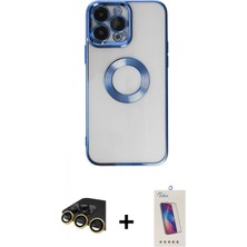 İlk El Grup Pilelistore™ iPhone 14 Pro Max Kılıf Pusula Form - Siyah Joko 5d Cam + Raze Metal Kamera Lens - Gd