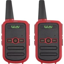 TeknoKapsül Wln KD-C51 16 Kanal 3-5 Km Kırmızı Kasa Ikili Telsiz (Şarj Aleti Dahil)