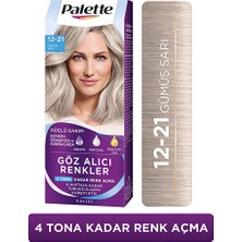 5 Adet Palette Göz Alıcı Renkler Renk Açıcı 12-21 Gümüş Sarı
