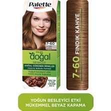 5 Adet Palette Kalıcı Doğal Renkler Saç Boyası 7-60 Fındık Kahve