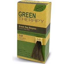5 Adet Green Therapy Krem Saç Boyası 5.0 Açık Kahve