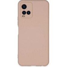 Vivo Y21S Kılıf Nano Içi Kadife - Pudra