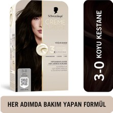 5 Adet Schwarzkopf Creme Supreme Yoğun Bakım Full Kit Saç Boyası 3-0 Koyu Kestane