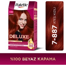 5 Adet Palette Deluxe Yoğun Renkler Saç Boyası 7-887 Ateş Kızılı
