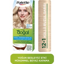 5 Adet Palette Kalıcı Doğal Renkler Saç Boyası 12-1 Küllü Buzul Sarısı