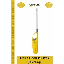 Carlburn Özel Üretim Doldurulabilir Emniyet Kilitli Manyetolu Kaliteli Kamp Uzun Ocak Mutfak Çakmağı