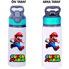 Dkdz Shop Mario Baskılı Pipetli Metal SULUK-650ML