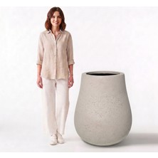 Hobi Tarım Büyük Beton Saksı 52x72x80cm
