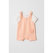 Hafy Baby Fiyonklu, Şortlu, Kız Bebek Tulum ve Body Seti