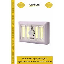 Carlburn #lamba Pilli Cob LED Beyaz Işık Aydınlatma Dimmerli Işık Seviyesi Ayarlanabilir Mıknatıslı Lamba