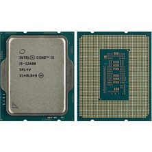Intel Core I5 12400 18MB 6 Çekirdekli O/b UHD VGA 1700P Kutusuz+Fansız